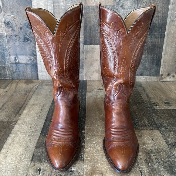 Lucchese L6616 San Antonio Vintage Western Cowboy Boots Mens 9 D - Picture 1 of 12
